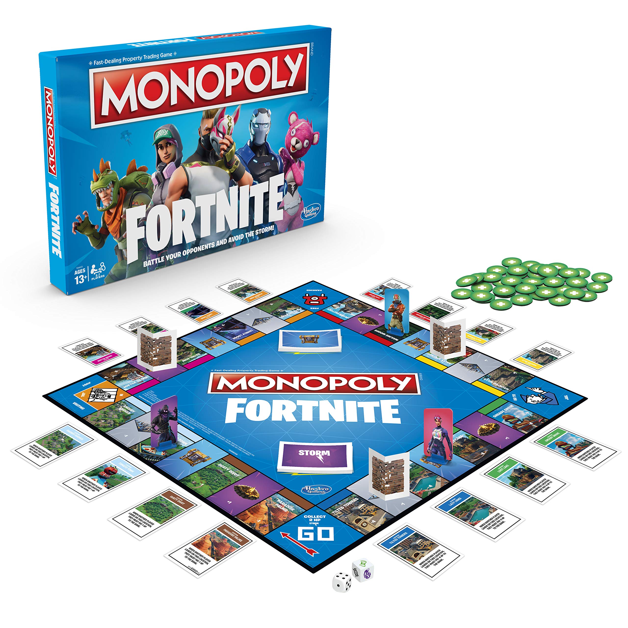 hasbro gaming monopoly fortnite edition board game amazon co uk toys games - diferencia entre fortnite y free fire